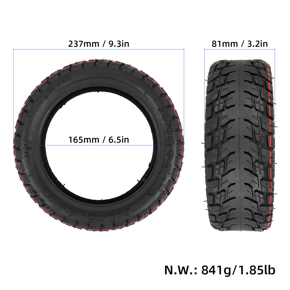 ULIP 70/65-6.5 tyre dimensions width diameter electric scooter tyre specifications EcoMotion Australia
