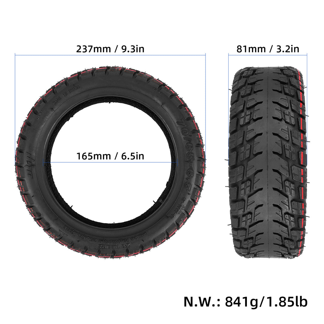 ULIP 70/65-6.5 tyre dimensions width diameter electric scooter tyre specifications EcoMotion Australia