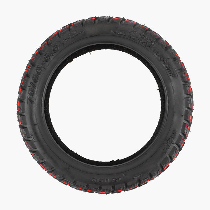side profile view ULIP 70/65-6.5 tyre showing full tread pattern for all terrain scooter use for the Ninebot Mini Pro Personal Mobility Device (PMD)