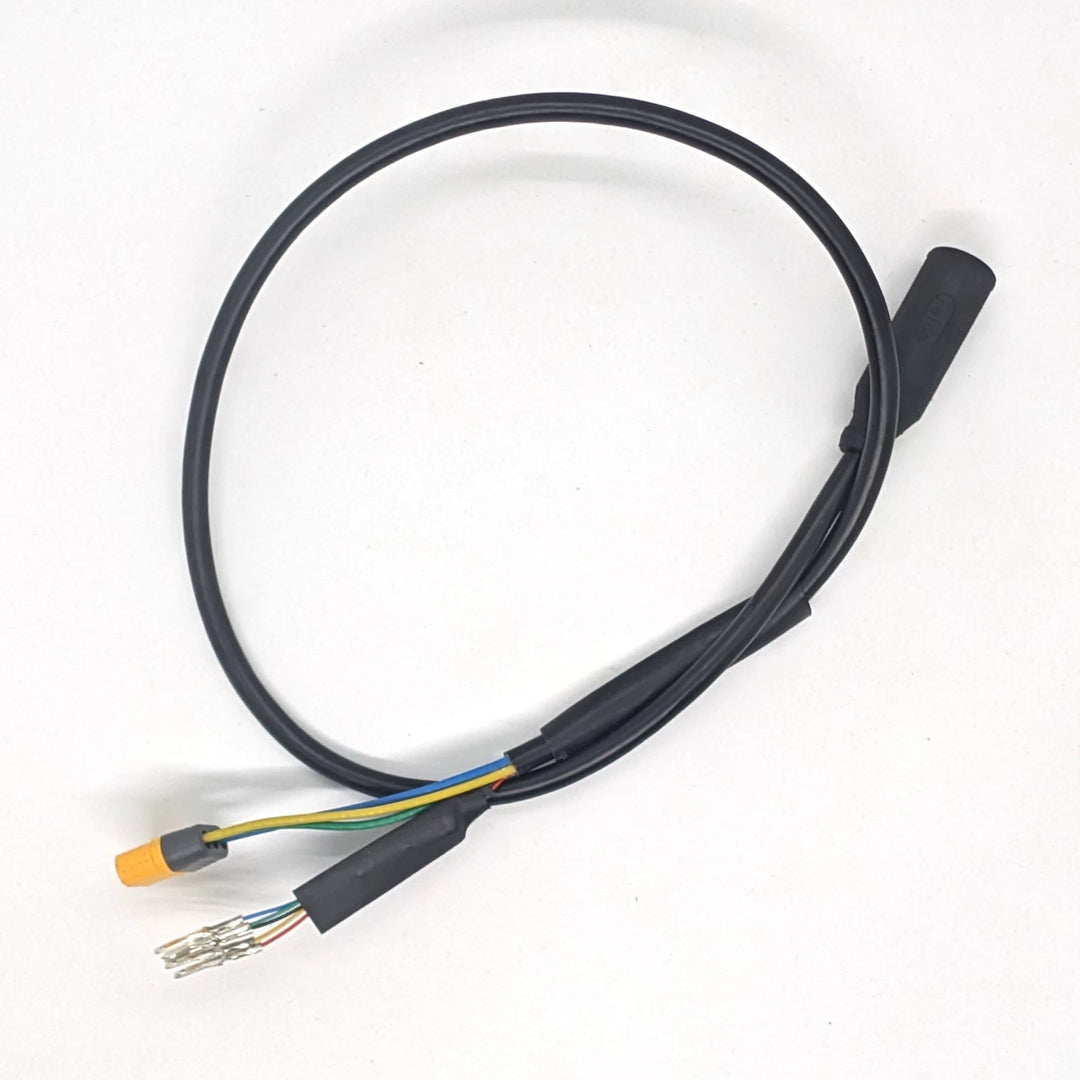 Top view of Plug and Play motor connection cable for EMOVE Cruiser with MR60 connector.