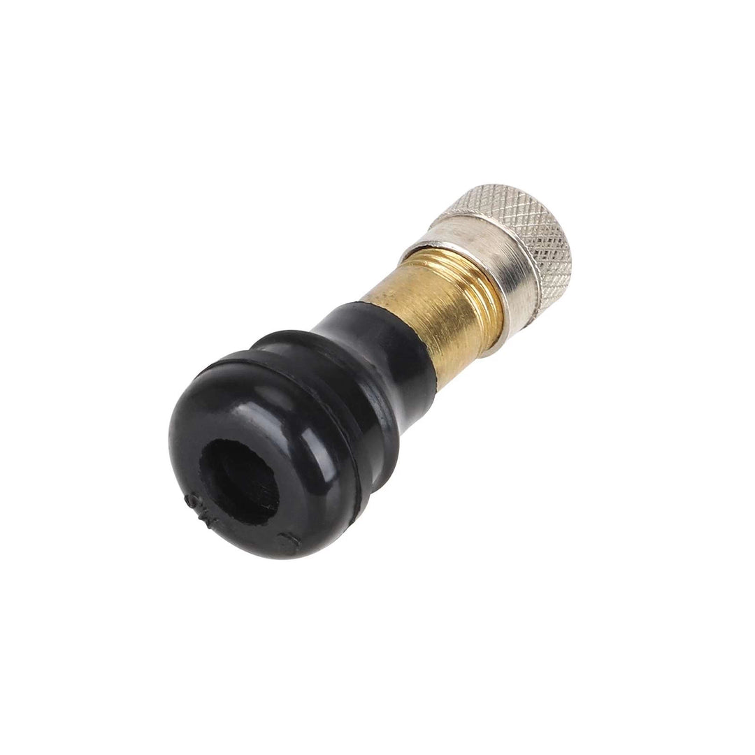 underside view of the rubber stopper on the extra-long straight valve