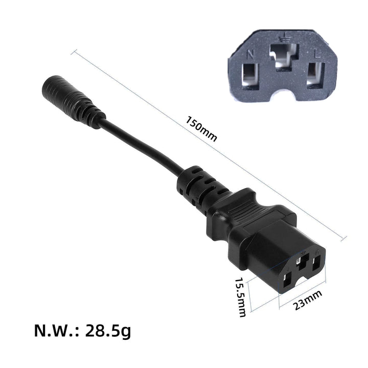 IEC C13 power cable adapter for electric scooter charger