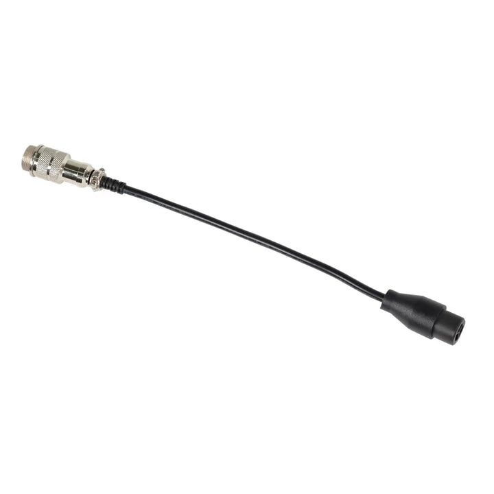 Side view of the Kaabo charger adapter cable showing its GX16-3 and LT-M20 connectors