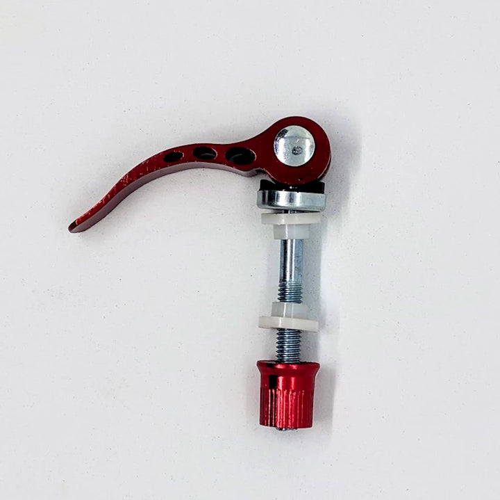 adjustable threaded quick release clamp lever for scooter folding stem, fully extended
