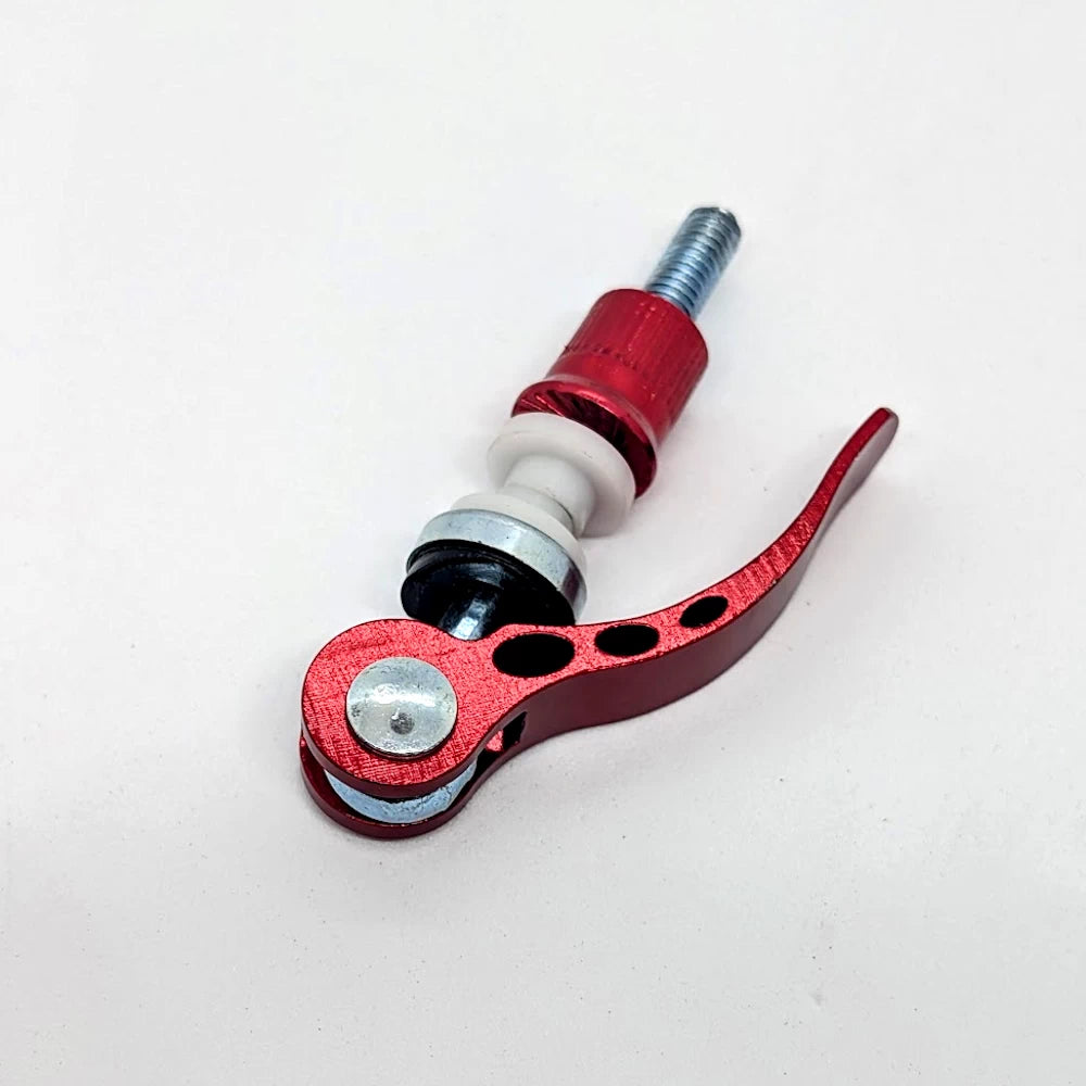 top view of adjustable quick release clamp lever for electric scooter stem