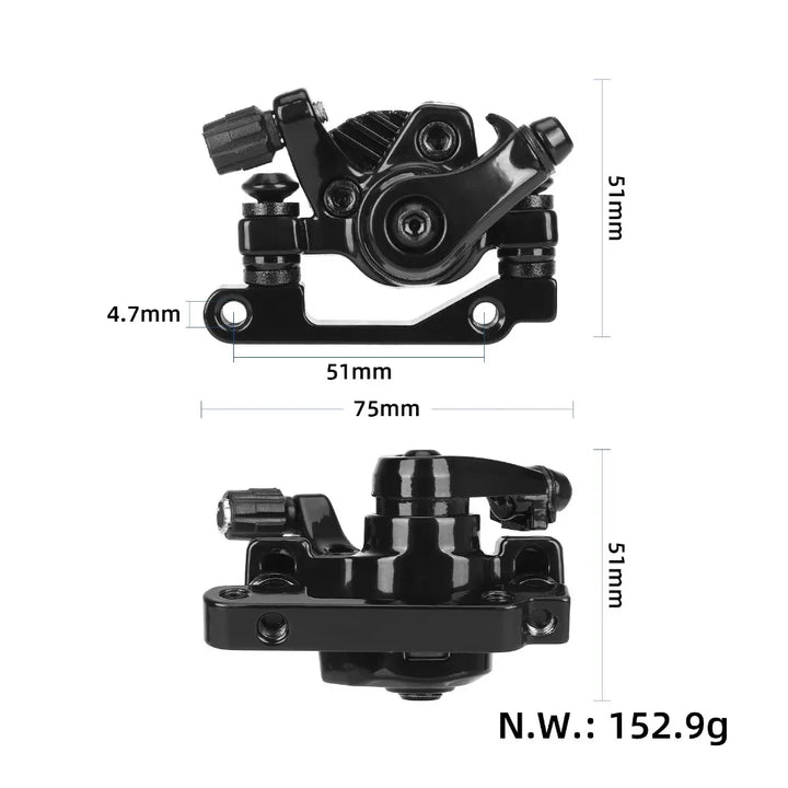 rear brake calliper dimensions for KuKirin G2 Max electric scooter