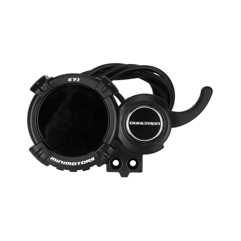 Front view of genuine Minimotors NEW EY3 display and finger throttle for Dualtron scooters