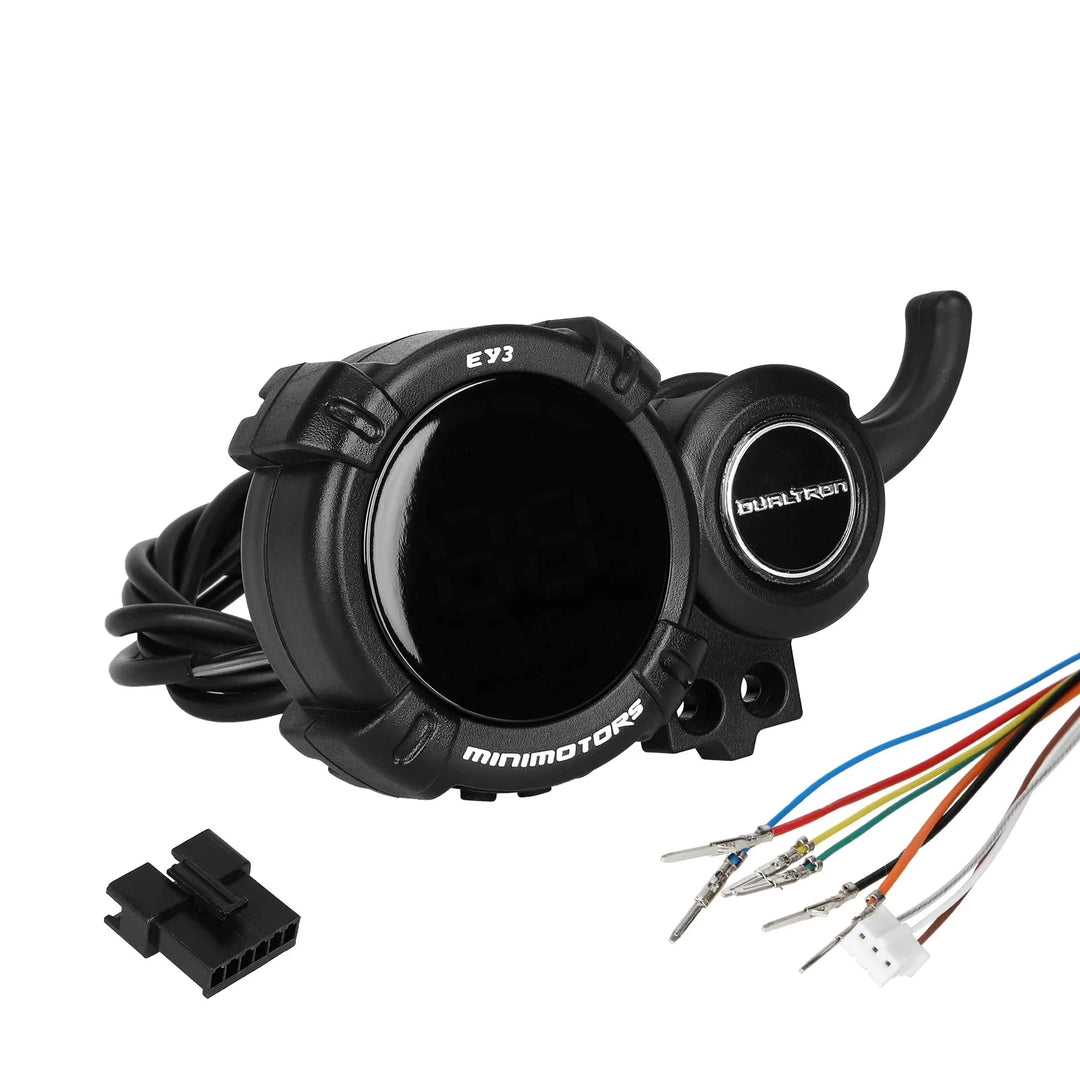 Minimotors NEW EY3 display and throttle assembly with cable terminals and separate connector housing