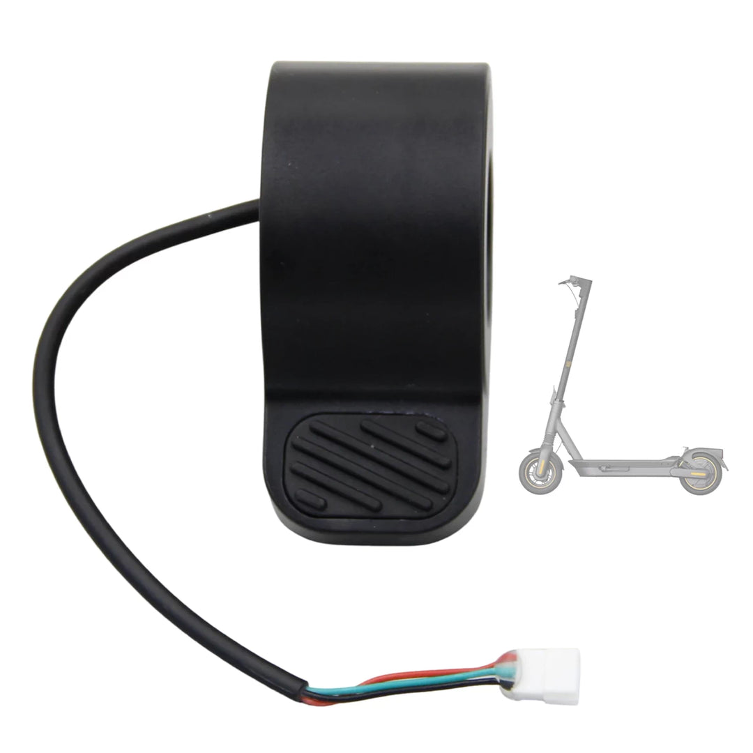 Original Segway Ninebot Max G2 throttle assembly replacement part with integrated cable and non-slip thumb pad