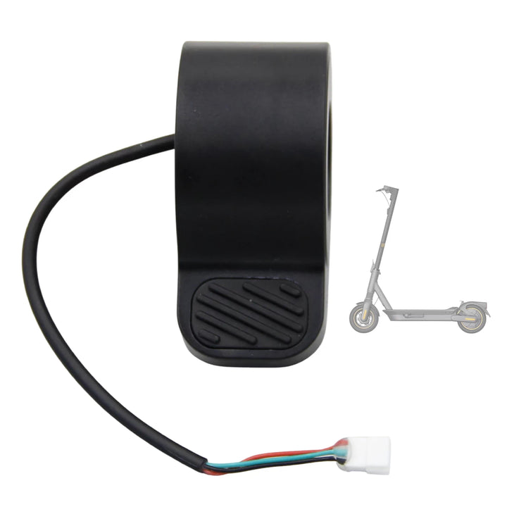 Original Segway Ninebot Max G2 throttle assembly replacement part with integrated cable and non-slip thumb pad