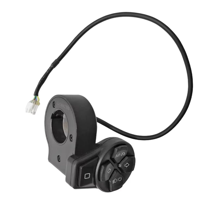 Complete OEM Ninebot combination switch assembly with cable, connector and handlebar clamp