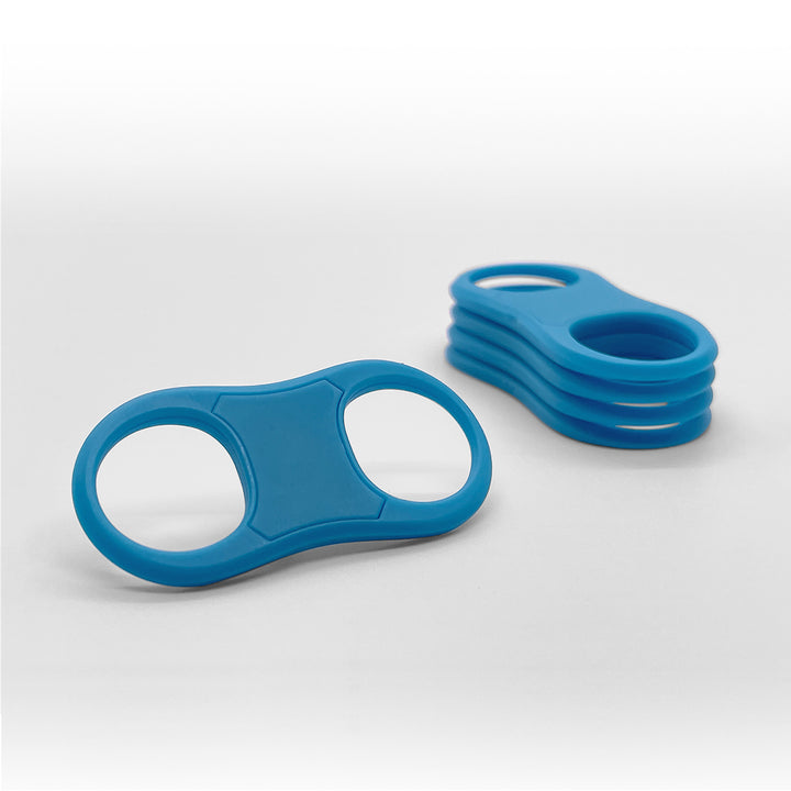 Genuine Noxgear 39g blue magnetic replacement clips 5 pack for securely attaching the 39g wearable Bluetooth speaker to clothing and backpacks.