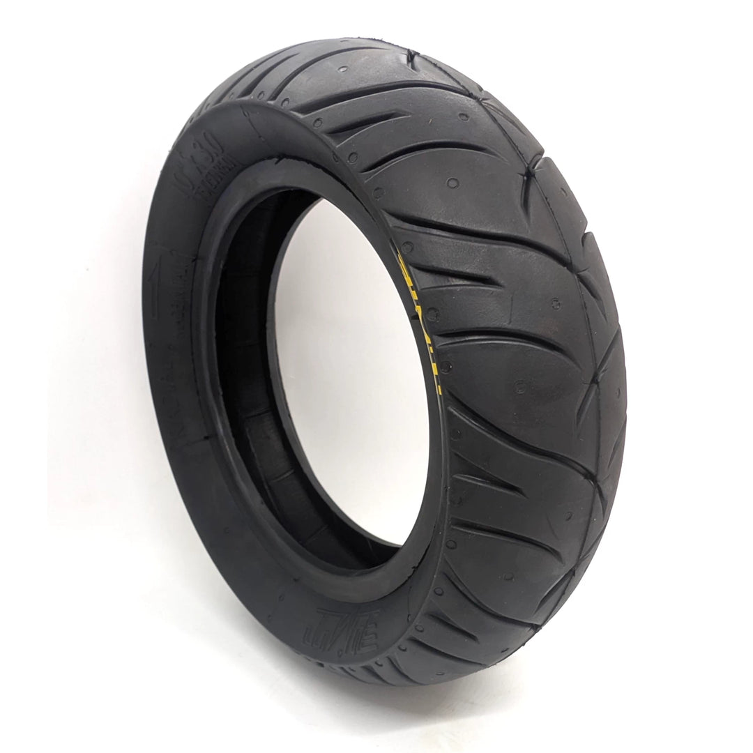 Hero view of the PMT 10x3.0 (75/250-R6.0) E-Fire Radial Tyre, showcasing the directional tread pattern