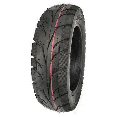 Front tread view of TUOVT 10x2.50 replacement scooter tyre designed for excellent road grip.
