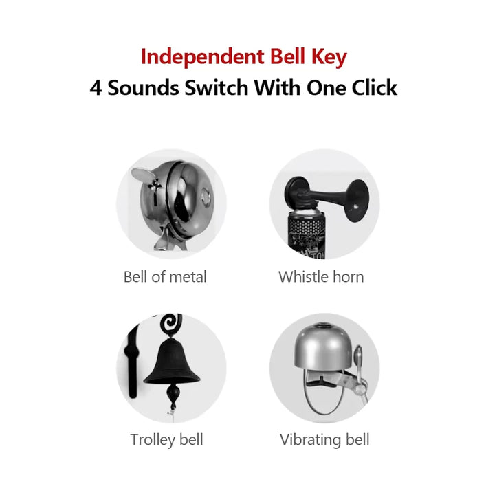 TWOOC T-002S electronic bicycle horn with four selectable warning sounds