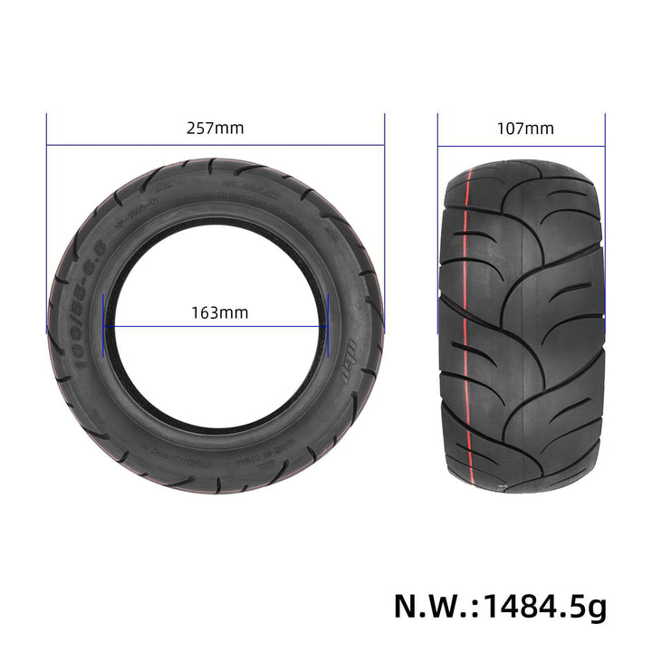 Ulip 100/55-6.5 tyre dimensions 257mm outer diameter 107mm width self healing scooter tyre EcoMotion Melbourne