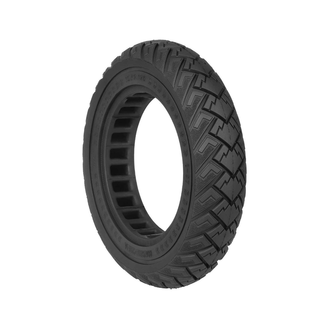 Ulip 10x2.125 solid off-road electric scooter tyre with puncture-proof airless construction and directional tread.