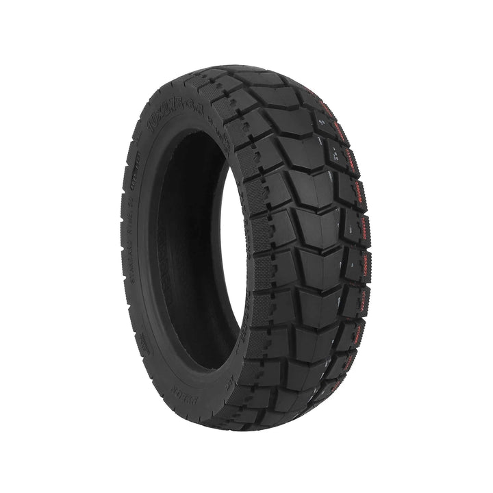Front angled view of ULIP 10x2.75-6.5 tyre showing hybrid off-road tread