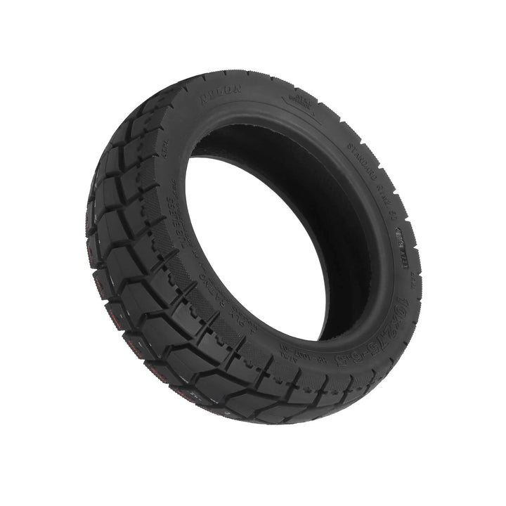 Angled view of ULIP tubeless scooter tyre showing tread profile and inner casing