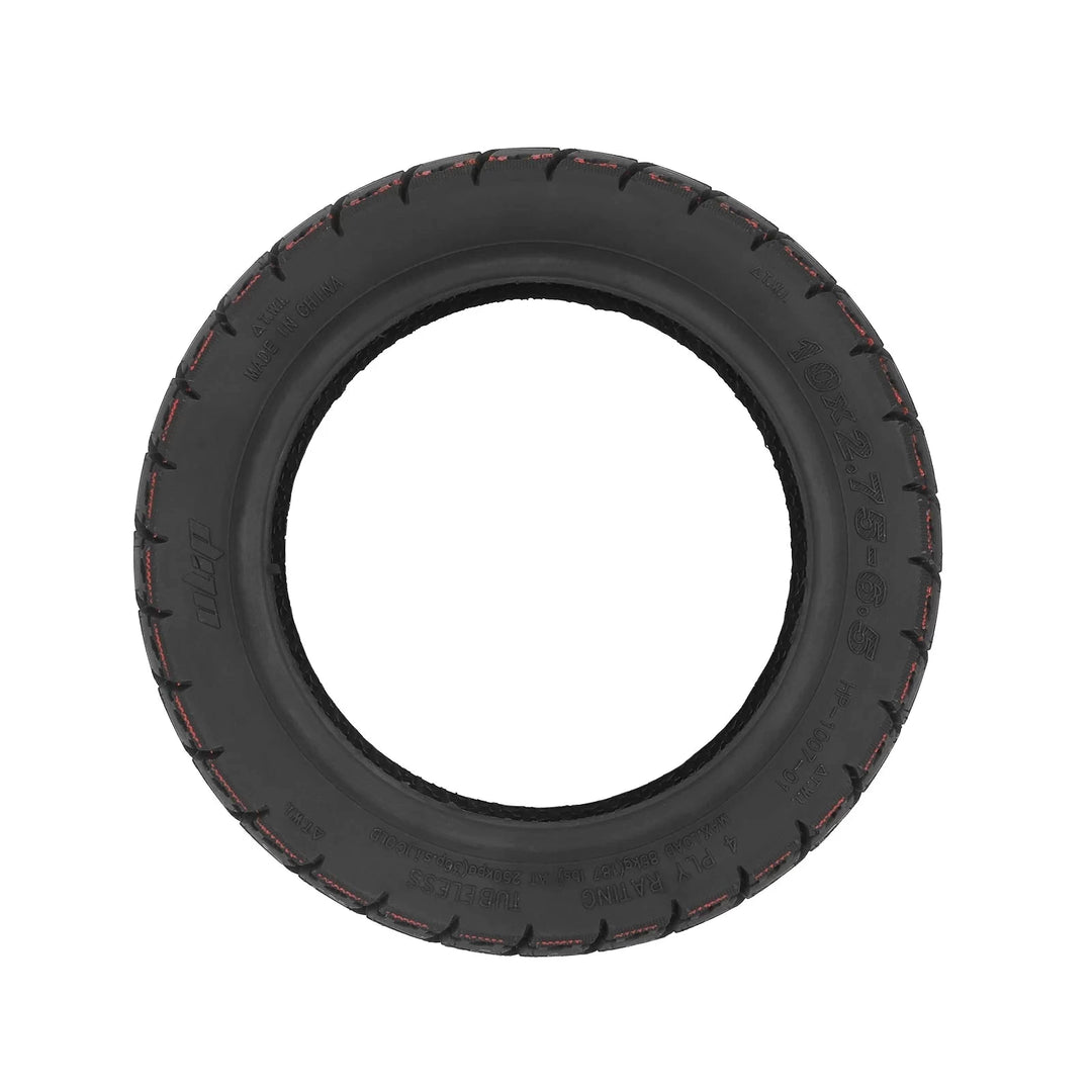 Side profile of ULIP tyre showing 10x2.75-6.5 size and tubeless sidewall markings