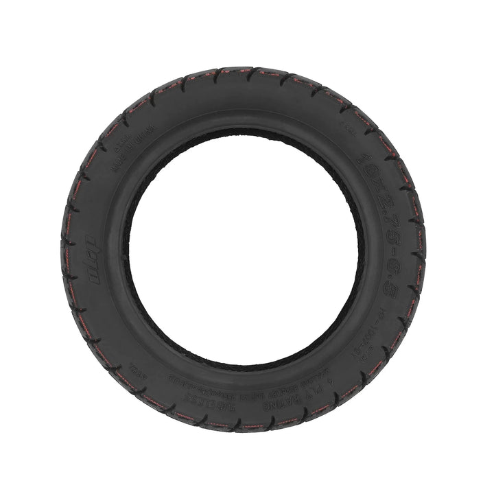 Side profile of ULIP tyre showing 10x2.75-6.5 size and tubeless sidewall markings