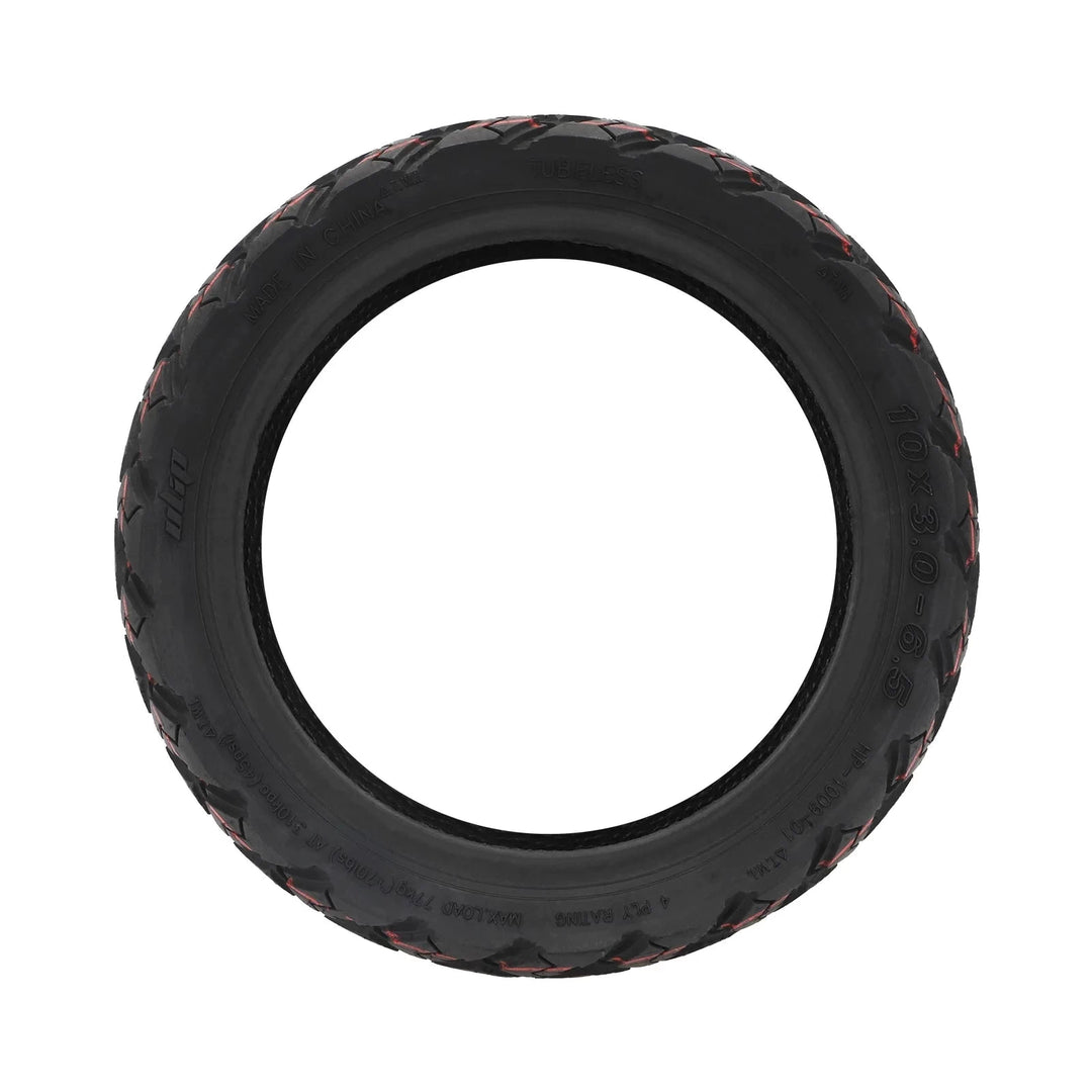 ULIP tyre sidewall showing 10x3.0-6.5 size, tubeless marking and 4PR rating