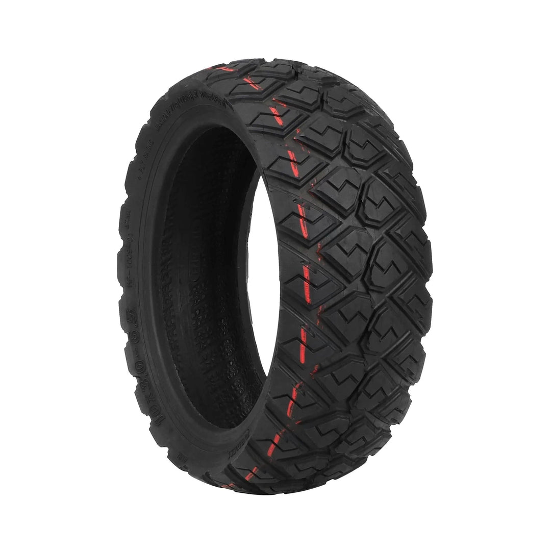 Close view of angular off-road tread blocks on ULIP 10x3.0-6.5 scooter tyre