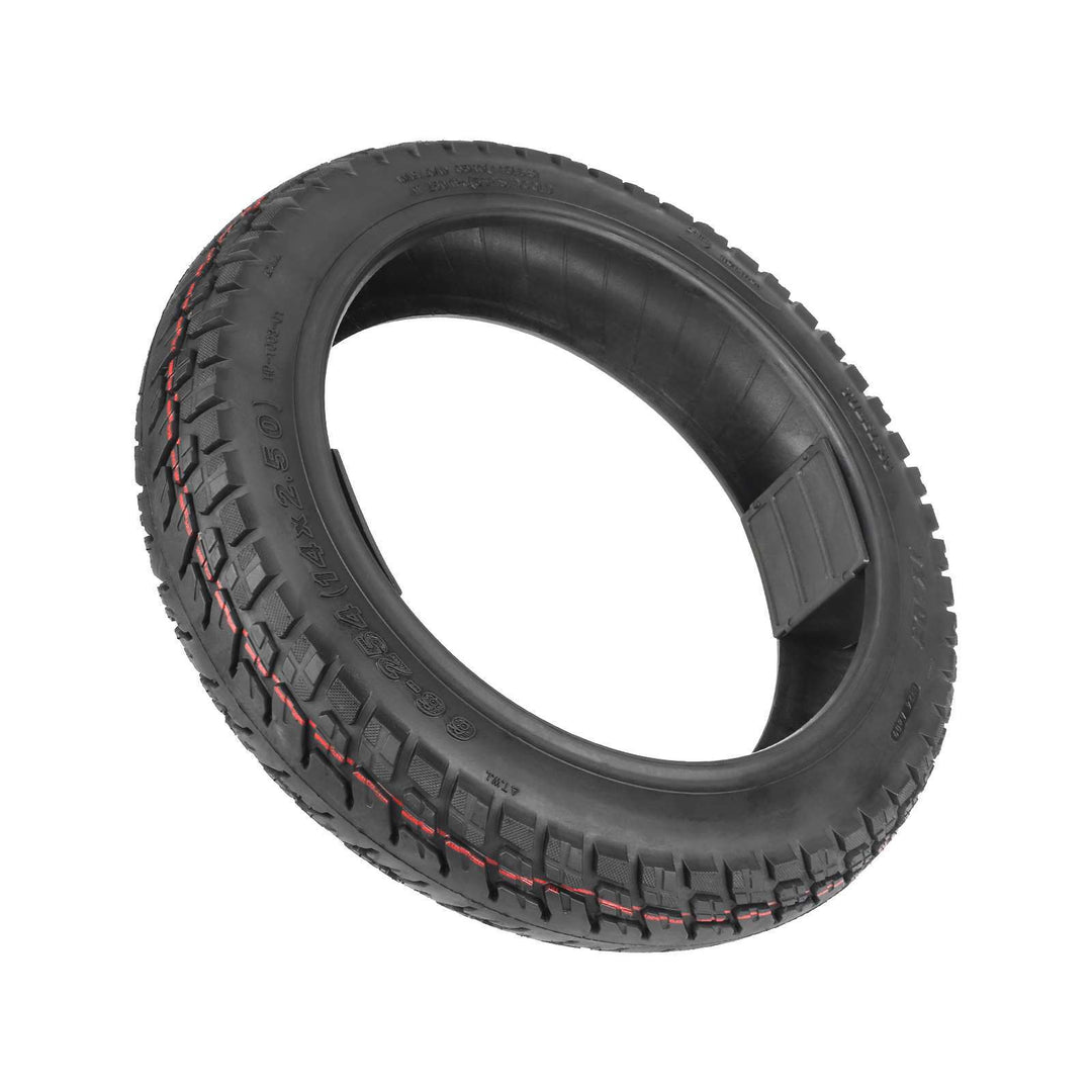 Angled view of ULIP 14x2.50 (66-254) tubeless off-road electric scooter tyre with aggressive tread pattern.