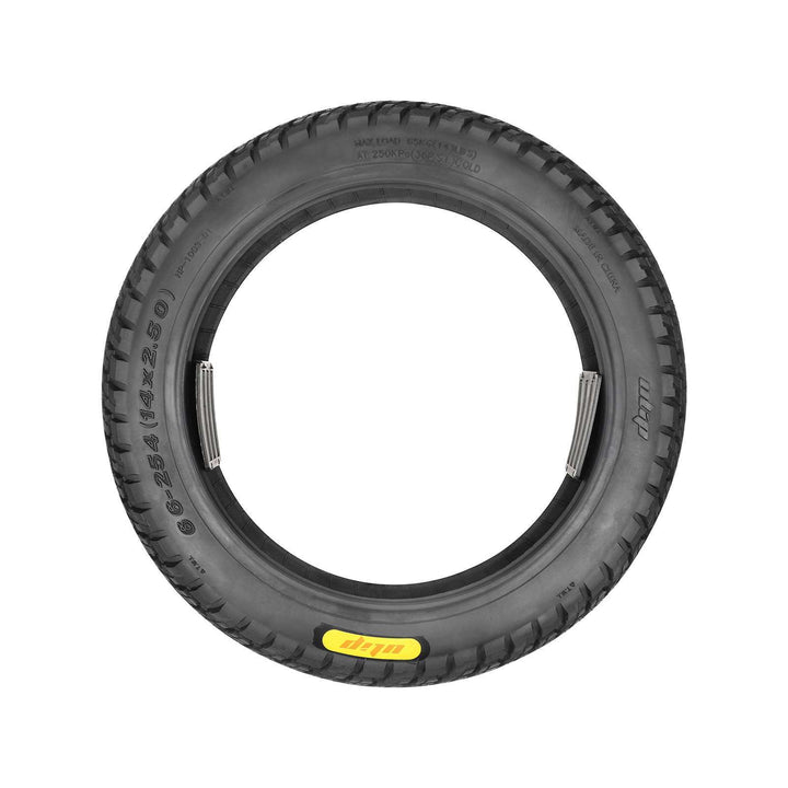 Side profile of ULIP 14x2.50 (66-254) tubeless replacement tyre for electric scooters.