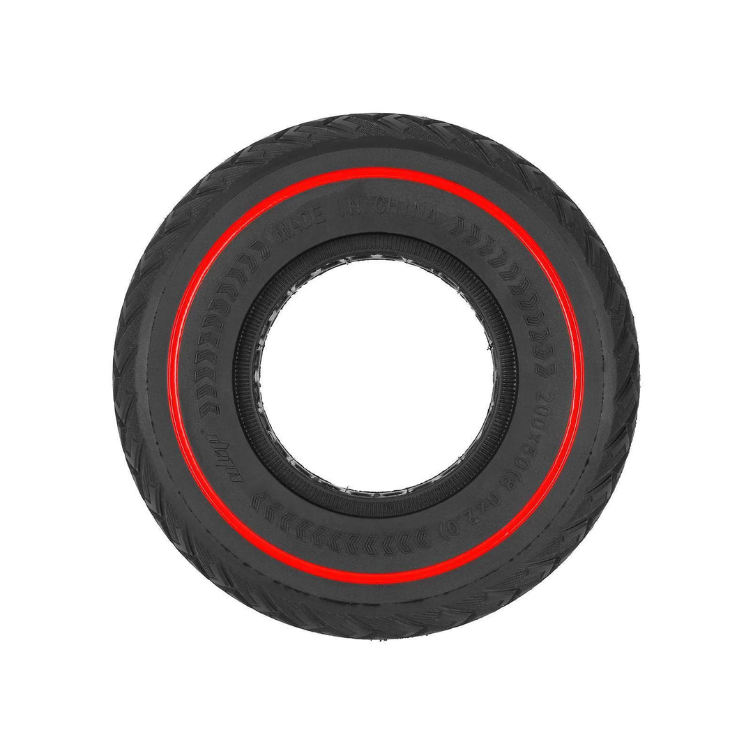 Side profile of ULIP solid tyre showing red ring and 200x50 size marking