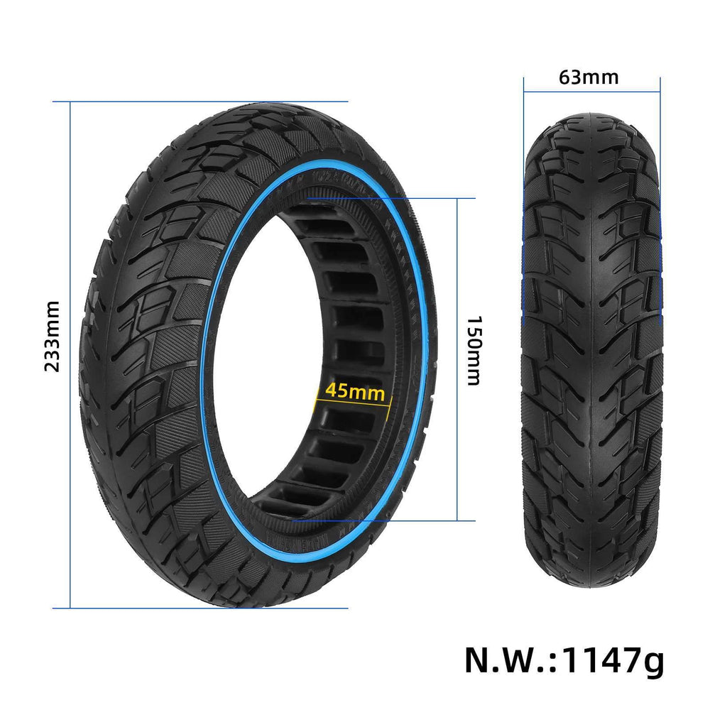 ULIP solid tyre diagram showing 233 mm diameter, 63 mm width, 150 mm inner diameter and 45 mm slot