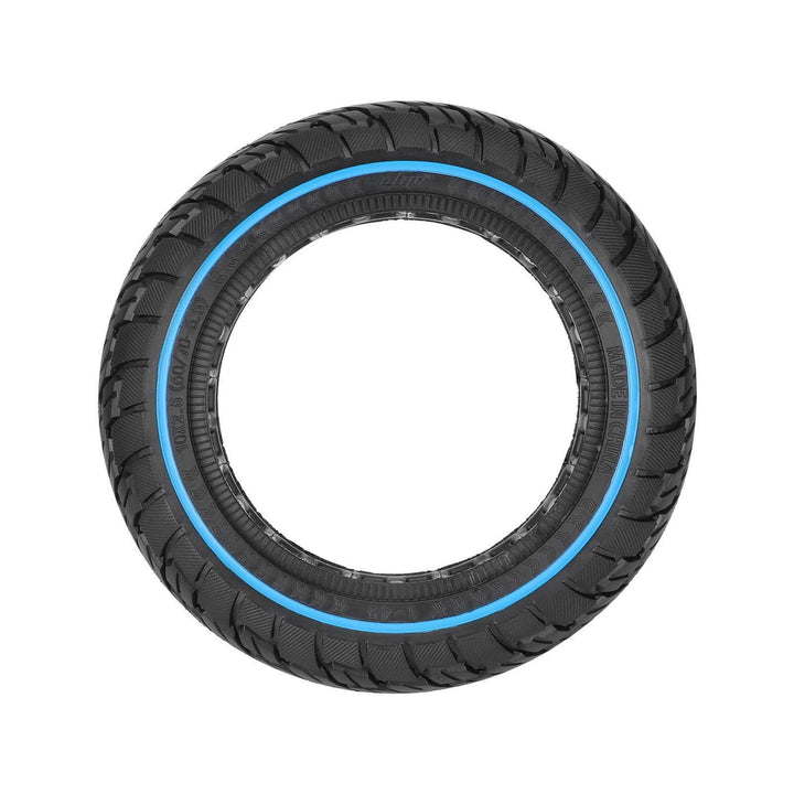 Side profile of ULIP tyre showing blue ring and 10x2.5 60/70-6.5 size markings