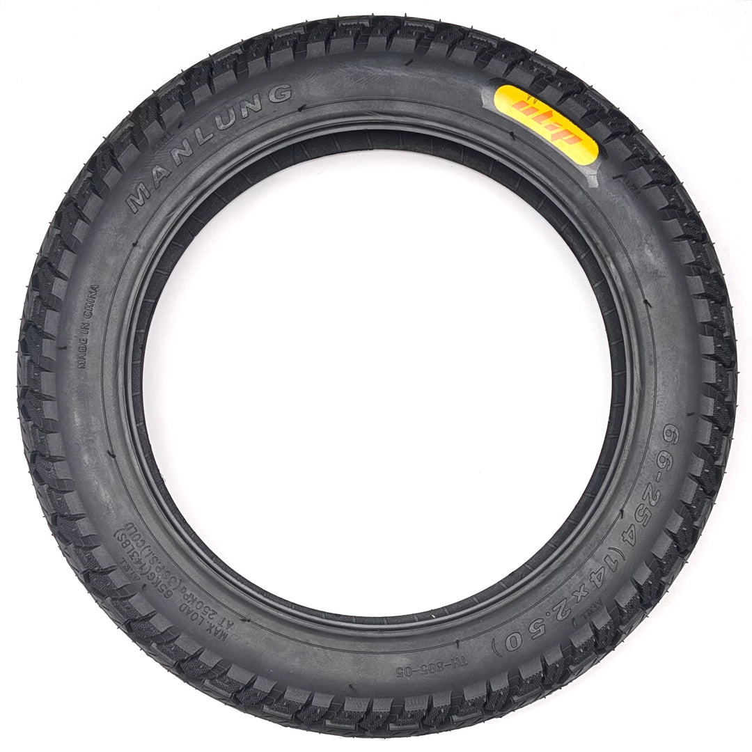 Side profile of ULIP MANLUNG 66-254 tubeless 14-inch scooter tyre