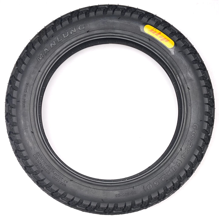 Side profile of ULIP MANLUNG 66-254 tubeless 14-inch scooter tyre