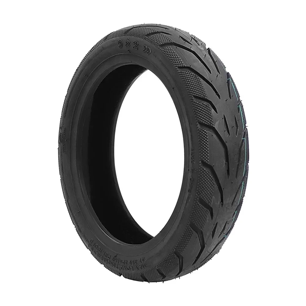 9x2.0 tubeless self-healing tyre for Xiaomi M365 electric scooter angled view