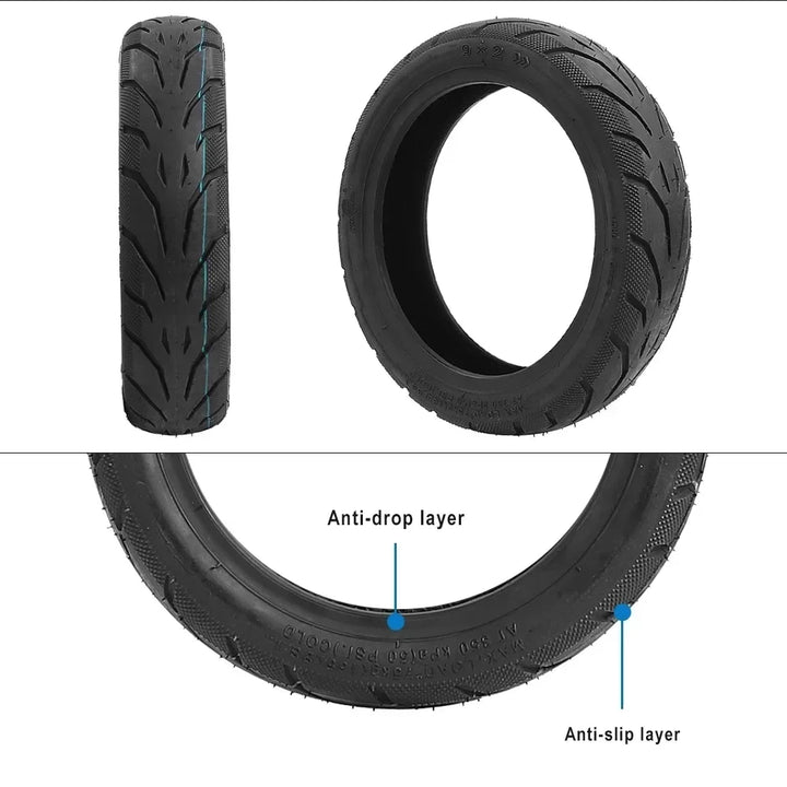 Features of 9x2 self-healing tubeless electric scooter tyre