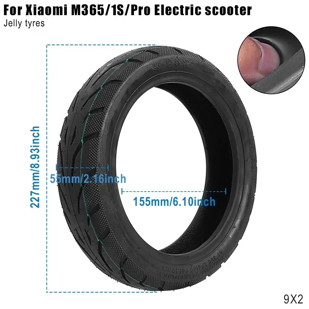 Sizing guide for Xiaomi M365 9x2 tubeless tyre