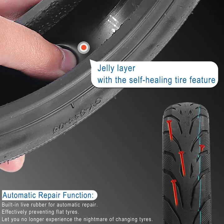 Internal jelly gel puncture protection layer in Xiaomi M365 tyre
