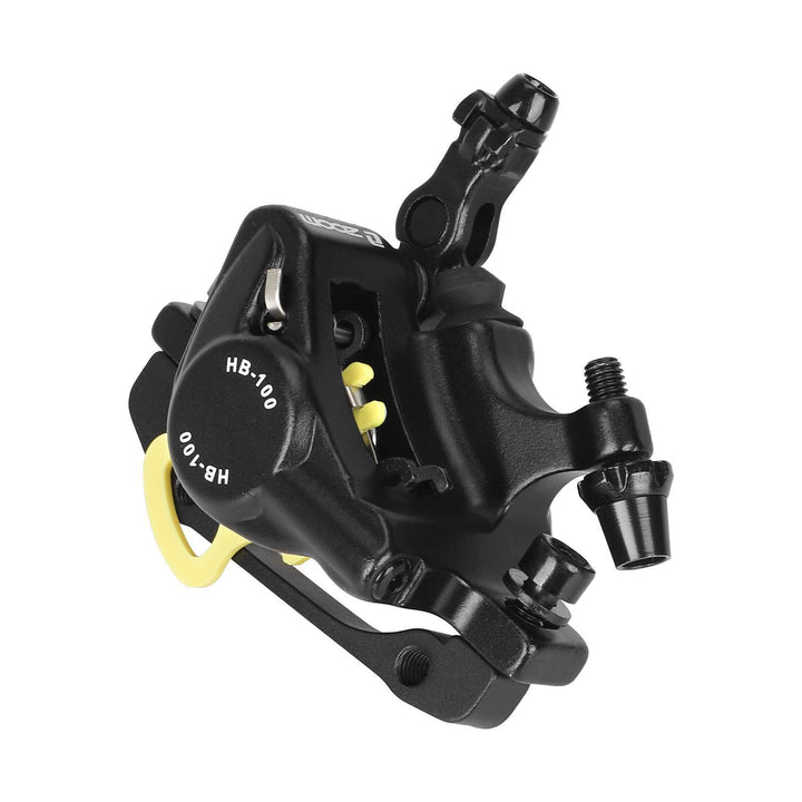 Top angled view Xtech Zoom HB100 black hydraulic brake calliper