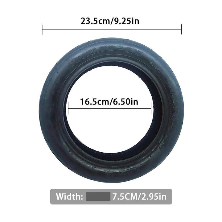 10 inch Pneumatic Tubeless Tyre for the EMOVE Cruiser - Dimensions