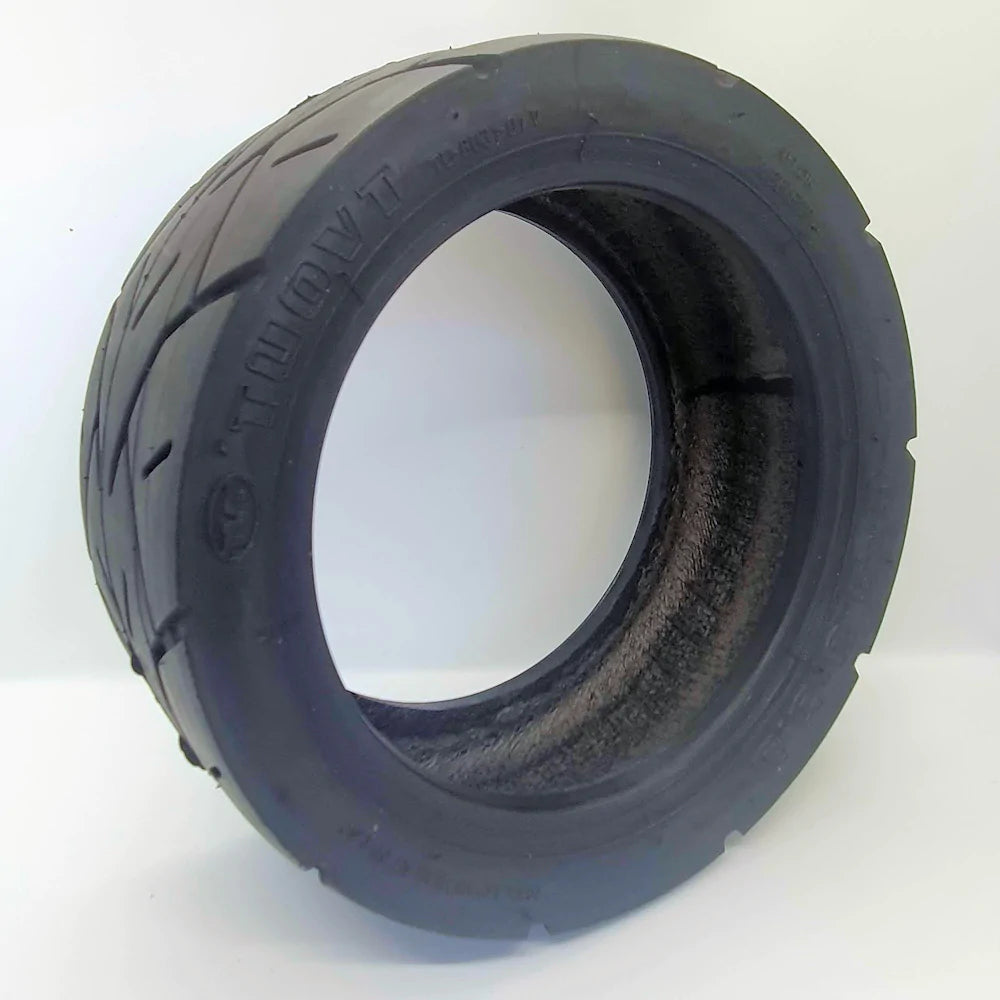 Angled profile view of the 8x3.0-5.5 inch TUOVT electric scooter tyre for Bexly Raven – premium replacement outer tyre.