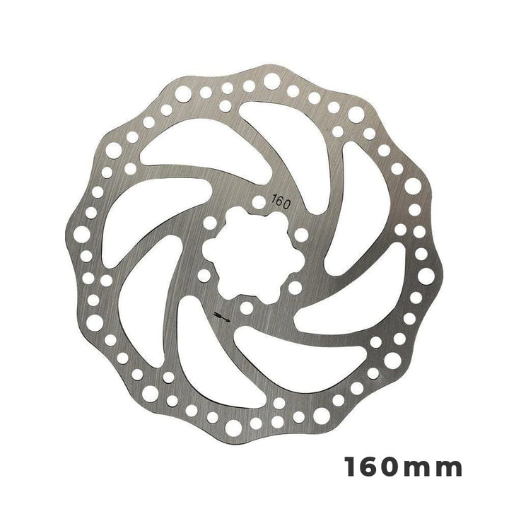 160mm Disc Brake Rotor. Printed directional arrow to ensure correct installation.