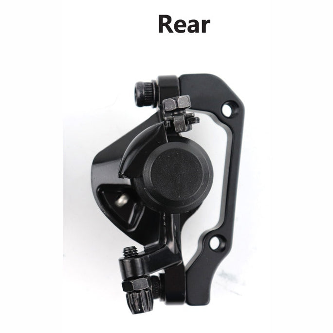 Close-up view of Shimano Tourney TX BR-TX805 rear brake calliper, suitable for replacing or upgrading existing bike and electric scooter brakes.