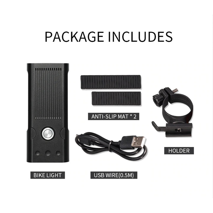 Light: TRLIFE 5200mAh USB Rechargeable LED Bike Light and Power Bank - Package Contents